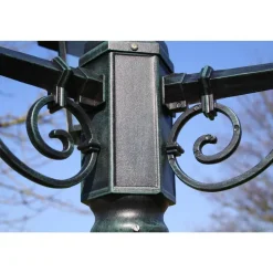 HELLOSHOP26 - Lampadaire de jardin 3 bras 215 cm foncé/aluminium vert