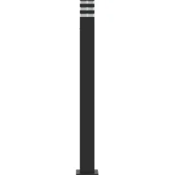 HELLOSHOP26 - Lampadaire d'extérieur 110 cm aluminium noir