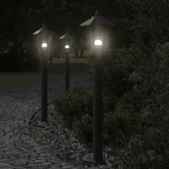 HELLOSHOP26 - Lampadaire d'extérieur 80 cm acier inoxydable noir