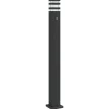 HELLOSHOP26 - Lampadaire d'extérieur avec capteur 110 cm aluminium noir