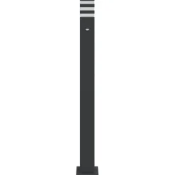 HELLOSHOP26 - Lampadaire d'extérieur avec capteur 110 cm aluminium noir