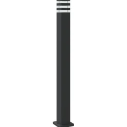 HELLOSHOP26 - Lampadaire d'extérieur avec capteur 110 cm aluminium noir