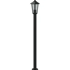 HELLOSHOP26 - Lampadaire d'extérieur 120 cm acier inoxydable noir