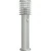 HELLOSHOP26 - Lampadaire d'extérieur avec capteur argenté acier inoxydable argent