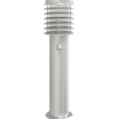 HELLOSHOP26 - Lampadaire d'extérieur avec capteur argenté acier inoxydable argent