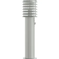 HELLOSHOP26 - Lampadaire d'extérieur avec capteur argenté acier inoxydable argent