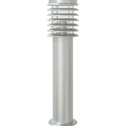 HELLOSHOP26 - Lampadaire d'extérieur avec capteur argenté acier inoxydable argent