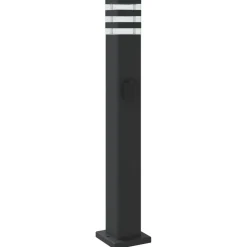 HELLOSHOP26 - Lampadaire d'extérieur avec sortie 80 cm aluminium noir