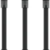 HELLOSHOP26 - Lampadaires d'extérieur 3 pcs 110 cm acier inoxydable noir