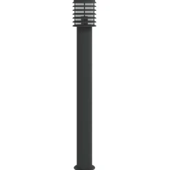 HELLOSHOP26 - Lampadaires d'extérieur 3 pcs 110 cm acier inoxydable noir