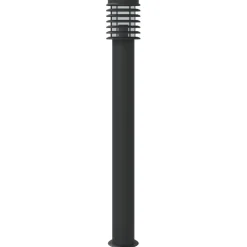 HELLOSHOP26 - Lampadaires d'extérieur 3 pcs 110 cm acier inoxydable noir