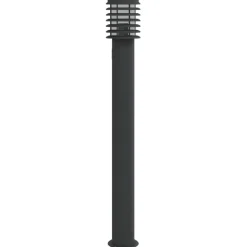 HELLOSHOP26 - Lampadaires d'extérieur avec sortie 3 pcs acier inoxydable noir