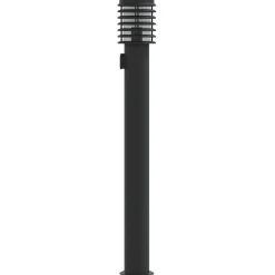 HELLOSHOP26 - Lampadaires d'extérieur avec sortie 3 pcs acier inoxydable noir