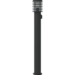 HELLOSHOP26 - Lampadaires d'extérieur avec sortie 3 pcs acier inoxydable noir