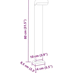 HELLOSHOP26 - Lampadaires d'extérieur 3 pcs aluminium moulé sous pression noir