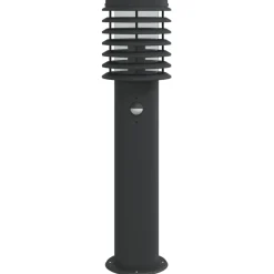 HELLOSHOP26 - Lampadaires d'extérieur et capteurs 3 pcs acier inoxydable noir