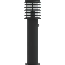 HELLOSHOP26 - Lampadaires d'extérieur et capteurs 3 pcs acier inoxydable noir