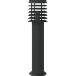 HELLOSHOP26 - Lampadaires d'extérieur et capteurs 3 pcs acier inoxydable noir