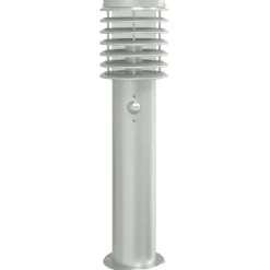 HELLOSHOP26 - Lampadaires d'extérieur avec capteurs 3 pcs acier inoxydable argent