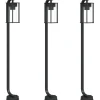 HELLOSHOP26 - Lampadaires d'extérieur 3 pcs 100 cm acier inoxydable noir