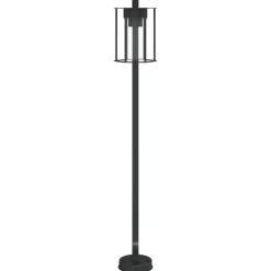 HELLOSHOP26 - Lampadaires d'extérieur 3 pcs 100 cm acier inoxydable noir