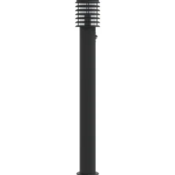 HELLOSHOP26 - Lampadaires d'extérieur et capteurs 3 pcs acier inoxydable noir