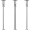 HELLOSHOP26 - Lampadaires d'extérieur 3 pcs argenté 100 cm acier inoxydable argent