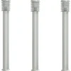 HELLOSHOP26 - Lampadaires d'extérieur 3 pcs argenté 110 cm acier inoxydable argent