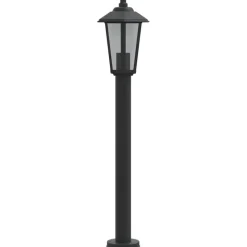 HELLOSHOP26 - Lampadaires d'extérieur 3 pcs 80 cm acier inoxydable noir