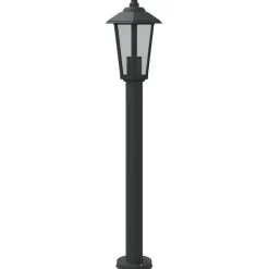 HELLOSHOP26 - Lampadaires d'extérieur 3 pcs 80 cm acier inoxydable noir