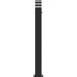 HELLOSHOP26 - Lampadaires d'extérieur avec capteur 3 pcs 110cm aluminium noir
