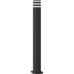 HELLOSHOP26 - Lampadaires d'extérieur avec capteur 3 pcs 110cm aluminium noir