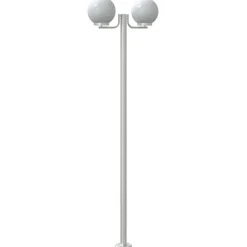 HELLOSHOP26 - Lampadaires d'extérieur 3 pcs argenté 215 cm acier inoxydable argent