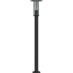HELLOSHOP26 - Lampadaires d'extérieur 3 pcs 100 cm acier inoxydable noir