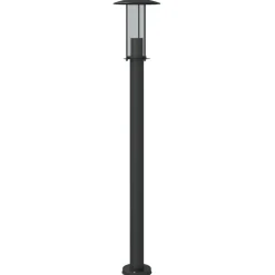 HELLOSHOP26 - Lampadaires d'extérieur 3 pcs 100 cm acier inoxydable noir