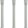 HELLOSHOP26 - Lampadaires d'extérieur avec capteurs 3 pcs acier inoxydable argent