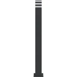 HELLOSHOP26 - Lampadaires d'extérieur avec sortie 3 pcs 110 cm aluminium noir