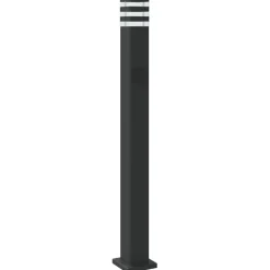 HELLOSHOP26 - Lampadaires d'extérieur avec sortie 3 pcs 110 cm aluminium noir