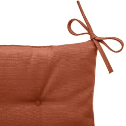 HESPÉRIDE - Galette de chaise carrée 4 points terracotta