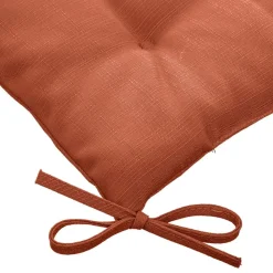 HESPÉRIDE - Galette de chaise carrée 4 points terracotta