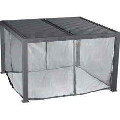 HESPÉRIDE - Moustiquaire pour pergola bioclimatique "majaé" 1 set de 4 rideaux