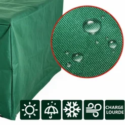 HOMCOM - Housse de protection pour salon de jardin - L.210 x l.140 x H.80 cm
