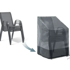 IDMARKET - Housse de protection pour 4 à 6 chaises de jardin empilables 70 x 70 x 120 cm