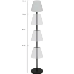 IDMARKET - Lampadaire solaire extérieur avec led multicolore