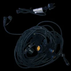 ILLUPRO - Guirlande lumineuse guinguette 10 mètres 10 ampoules multicolores led e27 extérieur extensible