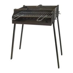IMEX EL ZORRO - Barbecue à charbon sur pied noir métal 50 x 40 x 75 cm
