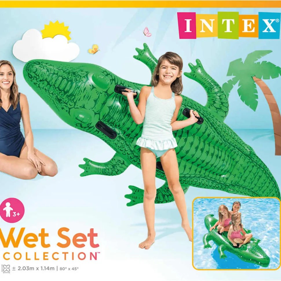 INTEX - Alligator géant à chevaucher 203x114 cm