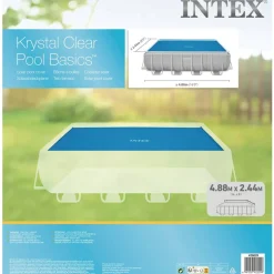 INTEX - Bâche à bulles rectangulaire 4,88 x 2,44m bleu