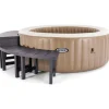 INTEX - Entourage de spa 4 places rond - intex - 28515 - 2 pieces medium + 2 pieces hautes - léger et résistant uv