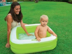 INTEX - Piscine gonflable carrée verte